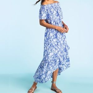 Vineyard Vines Banana Leaf High-Low Maxi Dress